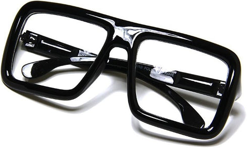 Black Thick Square Glasses Clear Lens Eyeglasses Frame Super Oversized Fashion...