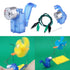 Blue Transparent Hand Crank Generator for 3-6V Small Motor, Lighting Led Lamp Beads Mini Dynamotor Fan Model Toy Accessories DIY Educational Physi...