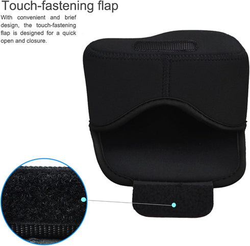 JJC Soft Neoprene Digital Camera Case Pouch Compact Bag Protector with Anti-Lost Inner Strap for Sony ZV-E10 A6500 A6400 A6300 A6100 A6000 A5500 A...