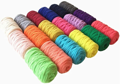 1PCS 250g 8.1oz Soild Color Fancy Yarns DIY Bag Handbag Carpet Cushion Cotton Cloth T-Shirt Yarn Knitting Crochet Yarn Pet Cave Basket Crochet Bag...