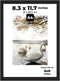 A4 Frame Black - Display 6x8 Picture Frame With Mat or 8.27x11.69 Inch Without Mat Poster Frame, Certificate Document Frame, for Wall Art...