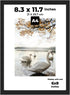 A4 Frame Black - Display 6x8 Picture Frame With Mat or 8.27x11.69 Inch Without Mat Poster Frame, Certificate Document Frame, for Wall Art...
