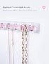 Acrylic Necklaces Holder Wall Mounted Necklace Hangers Hanging Jewelry Organizer with 12 Hooks, Clear Jewelry Hangers for Necklace Organizer for G...