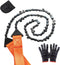 Pocket Chainsaw 25 Inch 65Mn Heavy Duty Fired Steel Pocket Saw 11 Teeth Hand Chainsaw Folding Camping Saw Rope Saw Camp Survival Saw Backpacking G...