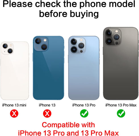 2PCS ASDAWN Back Rear Camera Lens Glass Replacement for iPhone 13 Pro Max and 13 Pro Camera Glass Lens replacement with Pre-Installed Adhesive + R...