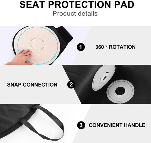 SUPVOX 360 Car Swivel Cushion Car Seat Cover Car Seat Pad Cover Car Seat Warmers Car Seat Rotation Disc Office Chair Pad Vehicle Seat Cushion Gel ...