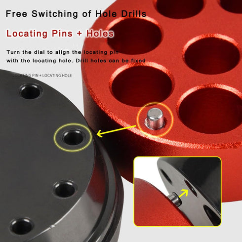 Drill Dust Cover Collector, Hammer Impact Drills Multiple Holes Ash Dust Catcher Industrial Aluminum Alloy Saw Dust Connecting Bowl Tool (Dust Box...