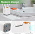 Boperzi Toothbrush and Toothpaste Holder with Bamboo Divider for Bathroom Countertop Organizer, Plastic Detachable Anti-Slip Large Electric Toothb...
