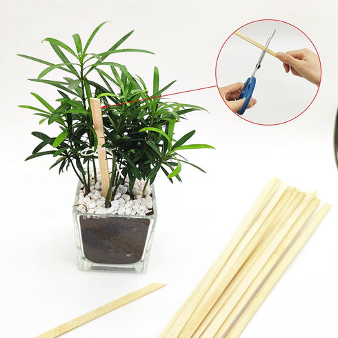 Worown 60 Pcs 15.7 Inch Strong Natural Bamboo Sticks, Wood Craft Sticks, Extra Long Sticks, 9.5 mm Width Wood Strips for Craft Projects...