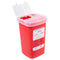 Alcedo Sharps Container for Home Use 1 Quart (1-Pack) | Biohazard Needle and Syringe Disposal | Small Portable Container for Travel and Profession...
