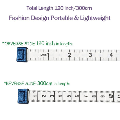 Tape Measure for Body Measuring Tape Double Scale Body Sewing Flexible Ruler for Medical Body Measurement Tailor Craft Ruler, Retractable Key Chai...