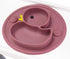 Baby Divided Plate Placemat Silicone- Portable Non Slip Child Feeding Suction Plate for Children Babies and Kids BPA Free Baby Dinner Plate Microw...
