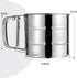 Flour Sifter, Stainless Steel Sifter for Baking, Double Layer Fine Mesh Baking Sifter, One Hand Press Crank Sifter for Powdered Sugar Shaker Duste...