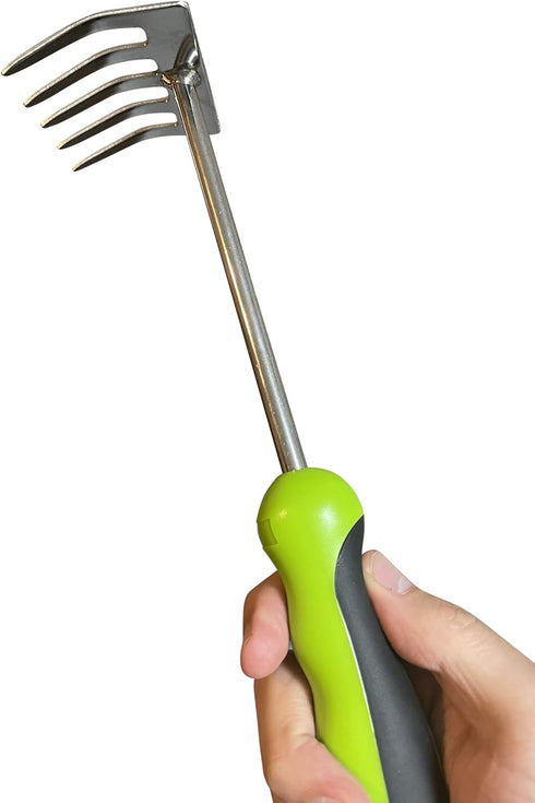 Garden Guru Stainless Steel Hand Rake Cultivator Tiller Tool - Stainless Steel for Ultimate Strength - Rust Resistant - Ergonomic Handle - Great f...