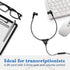 SIMOLIO Stereo Headset with Mic, Light Weight Stethoscope Transcription Headset with Volume Control and Soft Memory Foam Ear-Tips, 4.9FT Audio Cor...