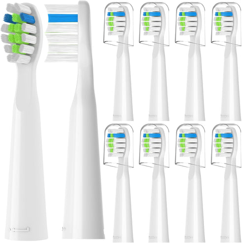 Toothbrush Heads Compatible with Bitvae D2 Electric Toothbrush, Soft Brush Bristles, 10 Pack Replacement Heads, White...