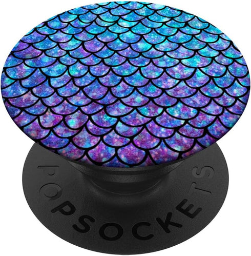 Purple Blue Mermaid Scales PopSockets PopGrip: Swappable Grip for Phones & Tablets PopSockets Adhesive PopGrip...