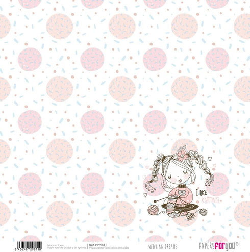 Papers For You - Scrapbooking and Craft Paper Kit | "Weaving Dreams" Collection | Includes 12 Double Sided Papers with Different Designs + 2 Cut-O...