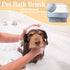 Dog Bath Brush Pet Shampoo Brush Silicone Puppy Brush Dog Shower Brush with Soap Dispenser Grooming Shower Brush (Grey)...