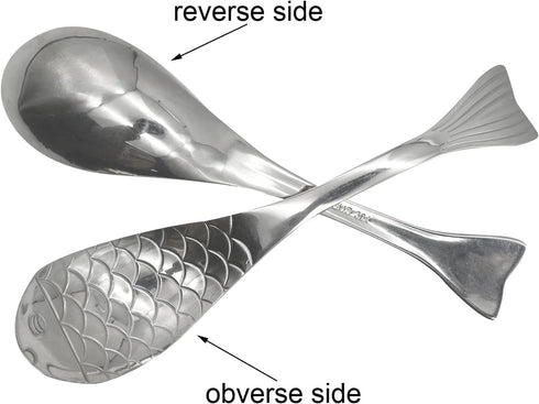 2Pcs 6.3inch Fish Spoon 18/10(304) Stainless Steel Flatware for Soup Porridge Dessert Cereal Rice(Silver)...