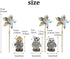 Funny Owl Windmill Garden Statues Decoration Resin Sculpture Decorations Novelty Gift for Desk Indoor Outdoor Yard Patio Lawn Figurines Landscape ...
