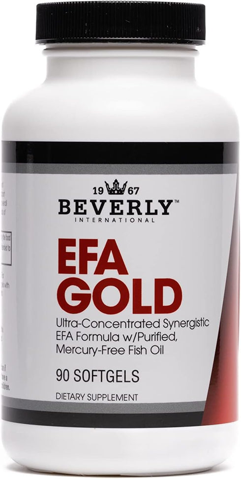 Beverly International EFA Gold, 90 Softgel Capsules. High Potency Omega-3s EPA and DHA + Omega 6&9 Fatty Acids. Combination Fish, Flaxseed and Bor...