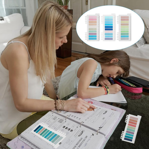 3800 PCS Sticky Tabs Page Markers Sticky Index Tabs, DaKuan Transparent Sticky Notes with Ruler for Page Marking, Document categorization, Index M...