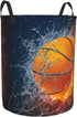 Sport Basketball Ball Round Laundry Hamper Storage Basket Toys Clothes Organizer Bin For Home Bathroom Bedroom Dorm Nursery, 38l...