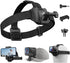 Head Strap Cap Clip Mount with Phone Clip Vertical Mount Kit, 2-in-1 Cellphone POV Selfie Holder Head Mount for GoPro Max Hero Insta360 DJI Action...