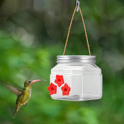 24 Pack Hummingbird Feeders Replacement Flowers Handheld Bird Feeder Replacement Parts Plastic Replacement Flowers for Outdoors Bird Feeding Ports...