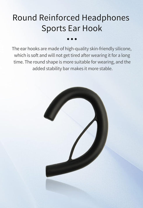 keephifi Earphone Round Reinforced Headphones Sports Ear Hook Used for Headphones and Headsets with Straight Cable, Earhook Cable, or Mask (Clear*...