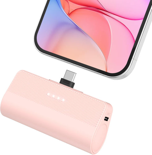 KKD Portable Charger USB C, Mini 5000mAh 15W Fast Charging USB C Power Bank, Battery Pack Phone Charger for iPhone 15/15 Plus/15 Pro/15 Pro Max Sa...