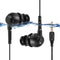 AGPTEK IPX8 Waterproof in-Ear Earphones, Coiled Cable Swimming Earbuds with Stereo Audio Extension Cable, Wired, Black......
