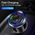 Car Charger Adapter, 5 Port QC3.0 Fast Charging Car Cigarette Lighter USB Charger, Compatible with iPhone, Android, Samsung, iPad Pro, and More (B...