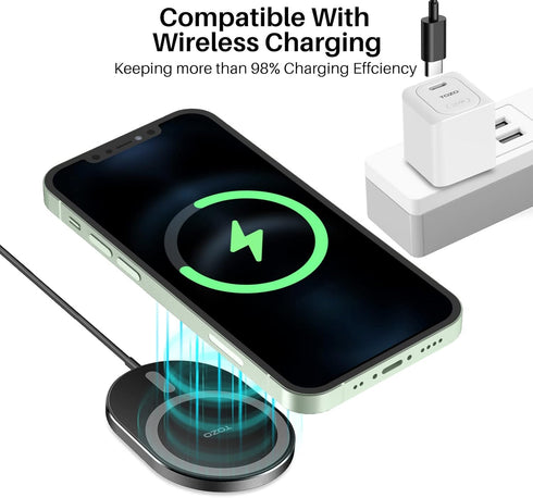 TOZO W10 Magnets Wireless Charger & USB C Charger Aviation Aluminum Computer Numerical Control Technology Fast Charging Compatible for iPhone 15/1...