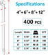 Zip Ties Assorted Sizes(4”+6”+8”+12”), 400 Pack, Black Cable Ties, UV Resistant Wire Ties by ANOSON...