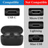 Geekria USB Earbuds Short Charger Cable Compatible with Jabra Elite 10Gen2/10/8 Active/85t/7 Pro, USB to USB-C Replacement Power Charging Cord (1f...