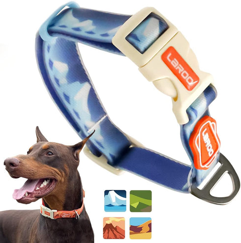 LaRoo Waterproof Dog Collar Heavy Duty PVC Pet Collars for Training, Cool Design & Pull Resistance Neckband for Pool Party Beach Outdoor Playing...