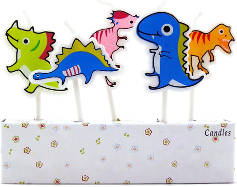 Ornerx Dinosaur Themed Birthday Cake Candles Pack of 5...
