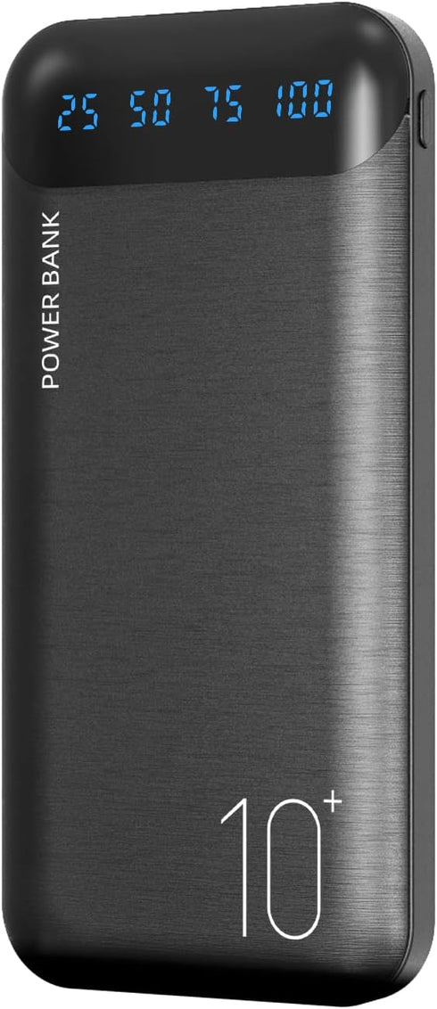 Power Bank 10000mAh Mobile Phone Portable Charger External Battery Pack with 2 USB 2.4 A Outputs and USB C Input Compatible with Huawei iPhone 12 ...