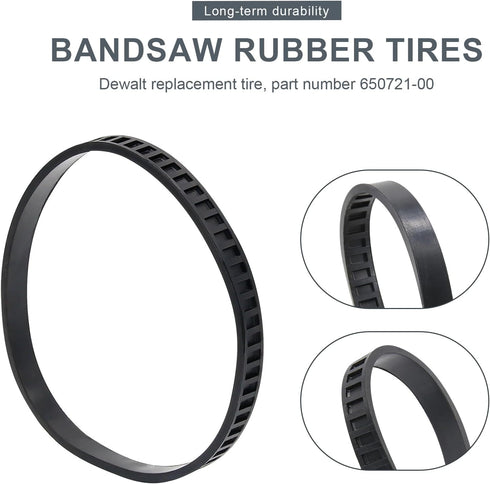 650721-00 Bandsaw Rubber Tires for Dewalt DWM120 A02807 DCS374 DW328K...
