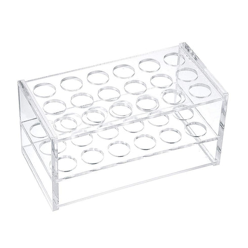 uxcell Test Tube Rack Holder Lab Stand Acrylic 18-Well 17mm Diameter Clear for 10ml,15ml Tube...