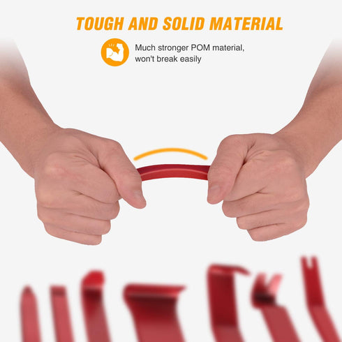 GOOACC 8PCS Auto Trim Scratch Removal Tool Car Audio Dash Panel Window Molding Fastener Remover Tool Kit-Red...