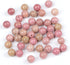 Bymitel 210pcs Natural Crystal Beads Stone Gemstone Round Energy Healing Loose Beads with Stretch Cord for Jewelry Making Bracelets Anklets (Rhodo...