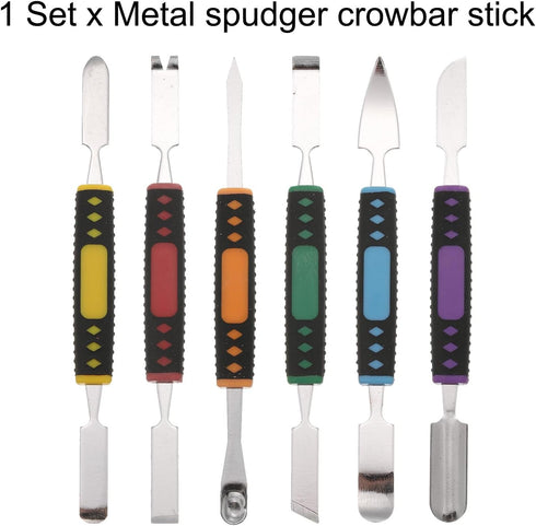 MECCANIXITY 6 in 1 Metal Spudger Dual Ends Crowbar Professional Pry Bar Opening Repair Tools for Cellphone Mobile Phone Tablet Laptop PC...