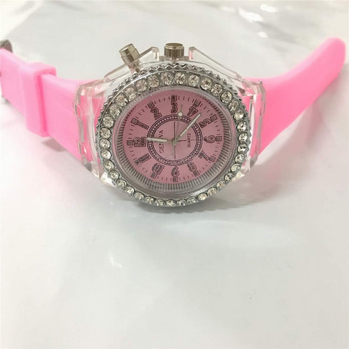 CdyBox Silicone Bling Watch LED Luminous Colorful Lights Sport Watches Girls Boys Wristwatch...