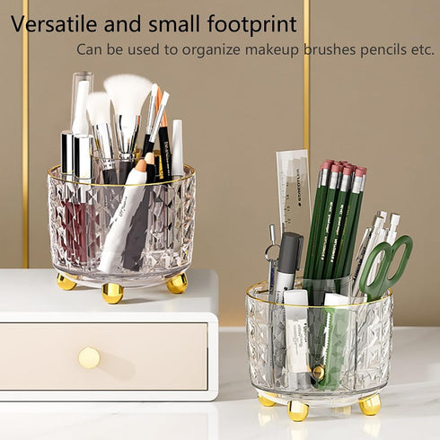 Pen Holder for Desk, 6 Slots 360° Degree Rotating Desk Organizers - Pencil Pen Organizers for Desk - Pencil Holder for Desk - Pencil Cup Pot for O...