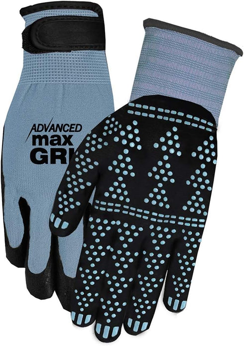 Midwest Gloves & Gear unisex adult Advanced Max Gripping Glove, Slate Blue , 1 pair...