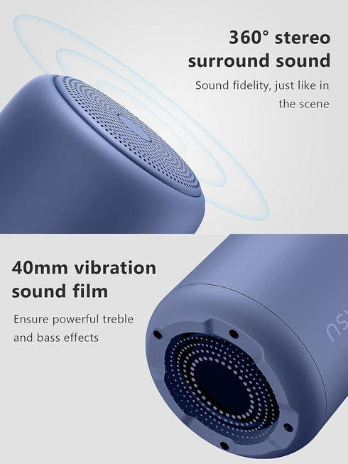 FIGMASU Portable Bluetooth Speakers, Wireless Speaker 360 HD Surround Sound, Outdoor Mini IPX5 Waterproof Travel Speaker with 5W Driver, Built-in ...