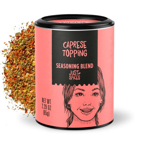 Just Spices Caprese Topping, 2.29 oz. I Tomato and mozzarella spice mix I For authentic Italian antipasti at home...